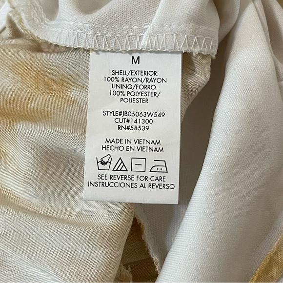 Xtraordinary Gold Zippered Ruffled Tie Dye Spaghetti Strap V Neck Short Dress - Picture 12 of 12